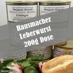 Hausmacher Leberwurst in der 200g Dose